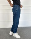 Lacivert Baggy Fit Jean Kot Pantolon