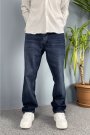 Lacivert Taşlanmış Jean - Kot Pantolon Regular Kalıp