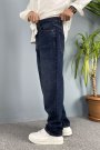 Lacivert Taşlanmış Jean - Kot Pantolon Regular Kalıp