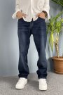Lacivert Taşlanmış Jean - Kot Pantolon Regular Kalıp