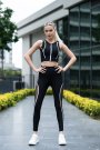 Dar Kesim Spor Tayt Toparlayıcı Fitness Tül Detay Lanester Tayt