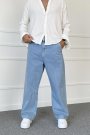 Mavi Baggy Kalıp Denim Yazlık İnce Kumaş Jean - Kot Pantolon