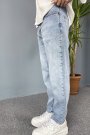 Mavi Taşlanmış Jean - Kot Pantolon