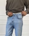 Mavi Taşlanmış Jean - Kot Pantolon