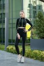 Dar Kesim Yeşil Çizgili Menton Spor Neon Tayt
