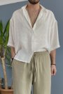 Modal Kumaş Bağcıklı Baggy Pantolon Haki