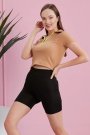 Neon Fermuarlı Kaşkorse Polo Yaka Bluz Kahverengi