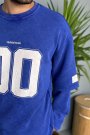 Oversize Baskılı Old School Saks Sweatshirt