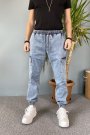 Boyfriend Jogger Kargo Cepli Jean Pantolon