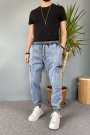 Boyfriend Jogger Kargo Cepli Jean Pantolon
