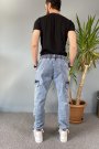Boyfriend Jogger Kargo Cepli Jean Pantolon