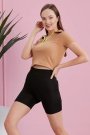 Polo Yaka Neon Fermuarlı Kaşkorse Bluz Kahverengi