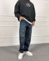 Şerit Detaylı Mavi Regular Fit Jean