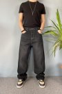 Siyah Baggy Kot Pantolon