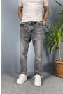 Taşlanmış Denim Gri Renk Jean - Kot Pantolon