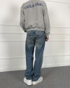 Taşlanmış Eskitme Regular Mavi Jean