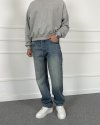 Taşlanmış Eskitme Regular Mavi Jean