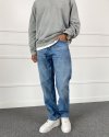 Taşlanmış Mavi Jean Regular Kalıp