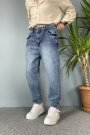 Taşlanmış Mavi Renk Boyfriend Kot Pantolon