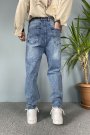 Taşlanmış Mavi Renk Boyfriend Kot Pantolon