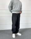 Taşlanmış Siyah Baggy Jean