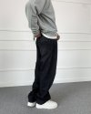 Taşlanmış Siyah Baggy Jean