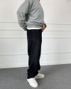 Taşlanmış Siyah Baggy Jean
