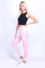 Toparlayıcı Pembe Push-Up Batik Tayt Spor Tayt