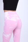 Toparlayıcı Pembe Push-Up Batik Tayt Spor Tayt