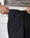 Yıkamalı Bağcıklı Baggy Bol Kalıp Jean Siyah