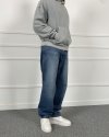 Yıkamalı Regular Kalıp Denim Mavi Jean