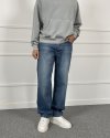 Yıkamalı Regular Kalıp Denim Mavi Jean