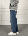 Yıkamalı Regular Kalıp Denim Mavi Jean