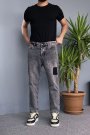 Yırtık Detaylı Antrasit Denim Jean - Kot Pantolon